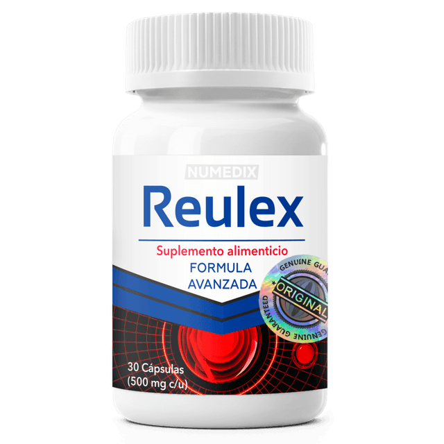 Frasco de Reulex — Suplemento Alimenticio, 30 cápsulas de 500mg